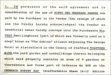 Copy extract from the Conveyancing Deed