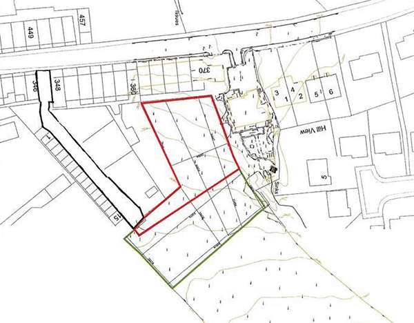 Title Plan showing part of property sold